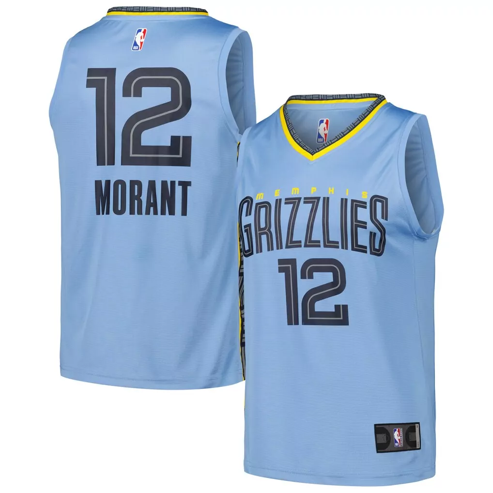 ja morant memphis grizzlies fanatics fast break replica player jersey icon edition navy