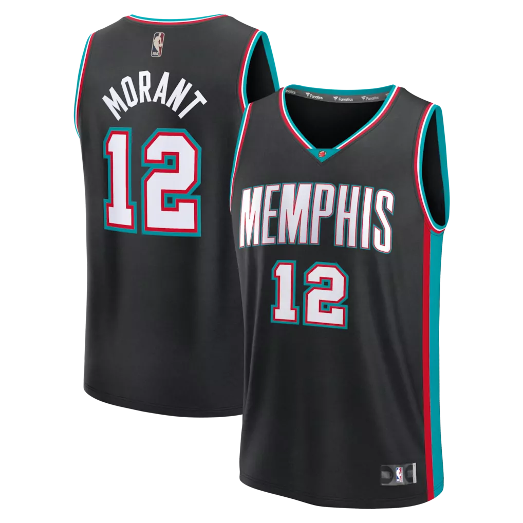 ja morant memphis grizzlies fanatics fast break replica player jersey icon edition navy