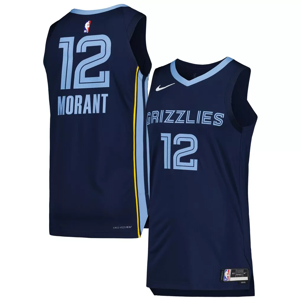 ja morant memphis grizzlies jordan brand select series swingman jersey light blue