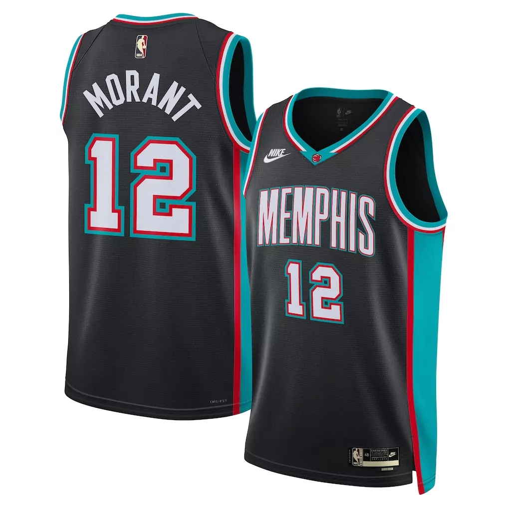 ja morant memphis grizzlies nike unisex 2024 25 swingman player jersey city edition red