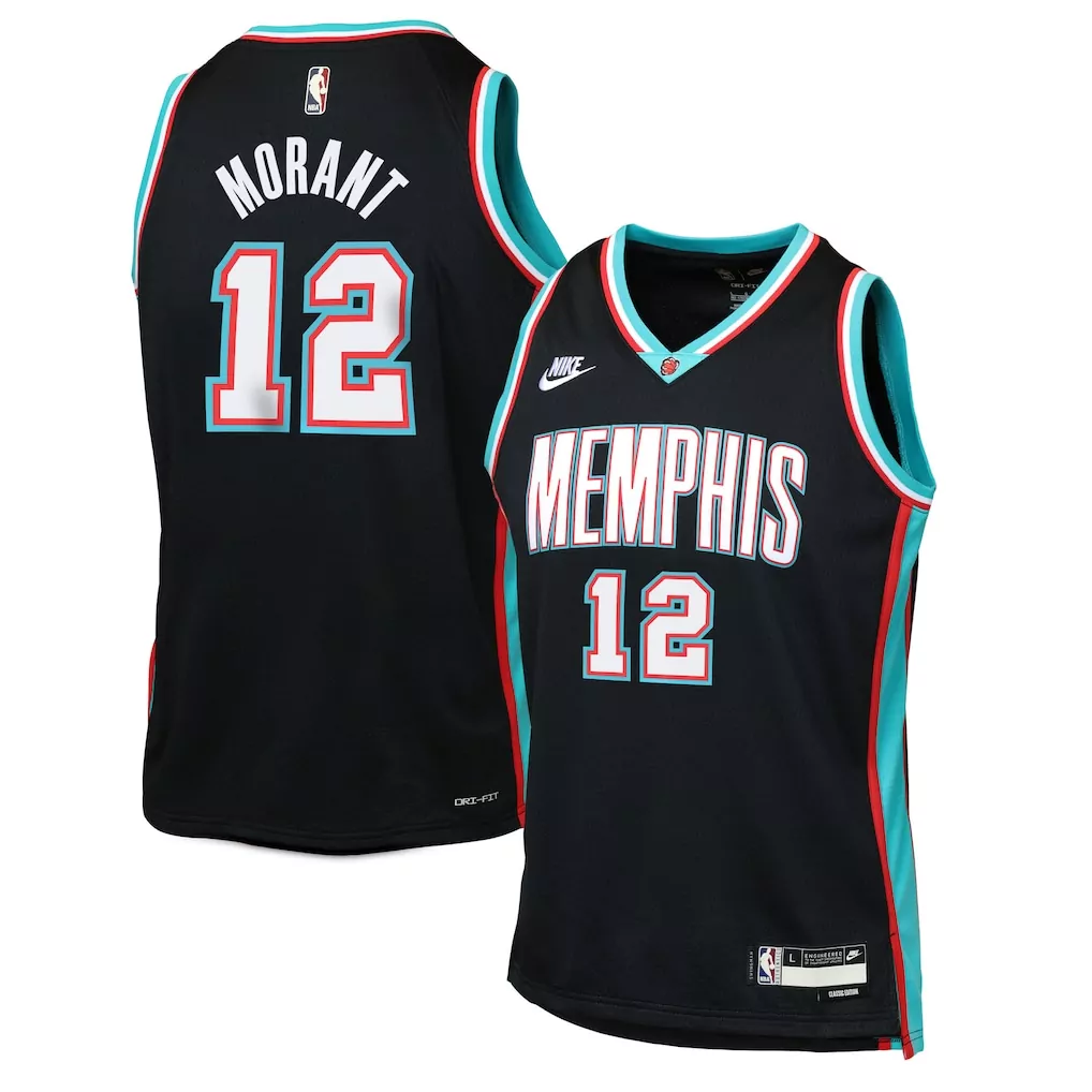 ja morant memphis grizzlies nike unisex swingman jersey icon edition navy