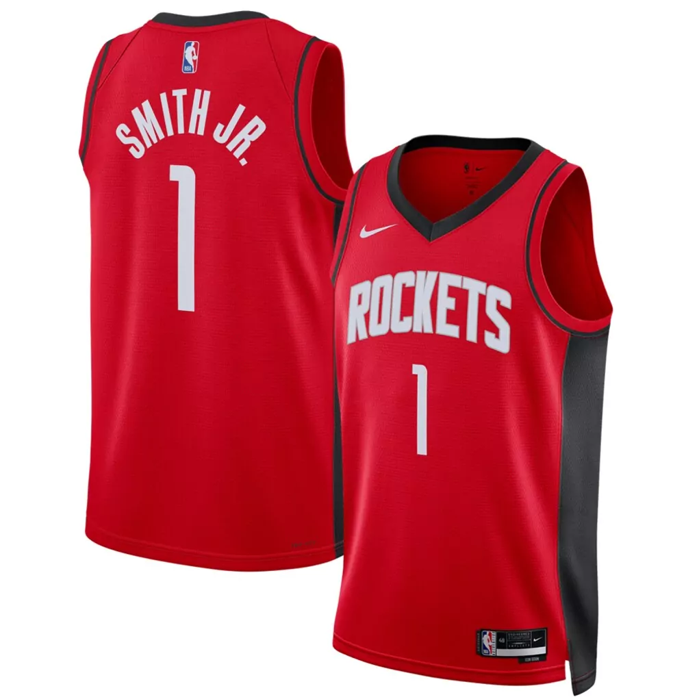 jabari smith jr houston rockets fanatics youth fast break replica player jersey icon edition red