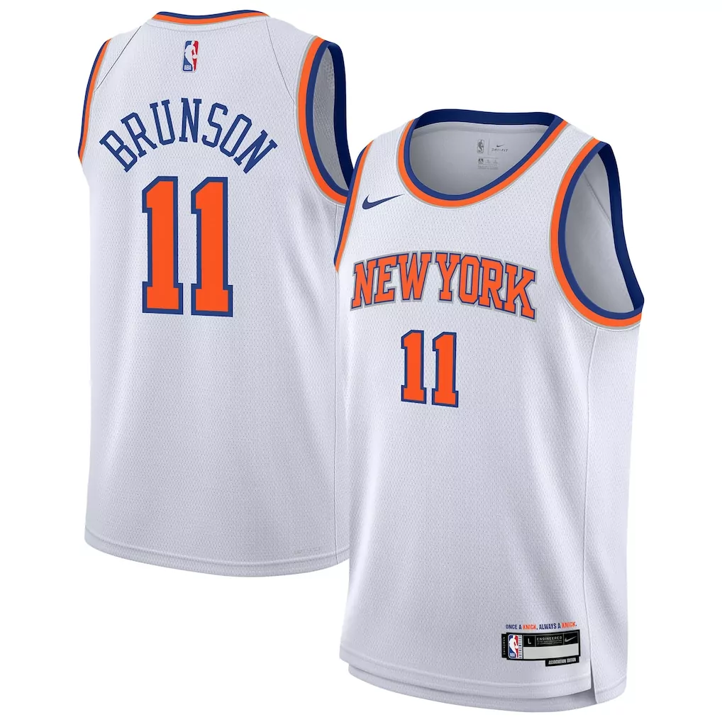 jalen brunson new york knicks nike authentic player jersey icon edition blue