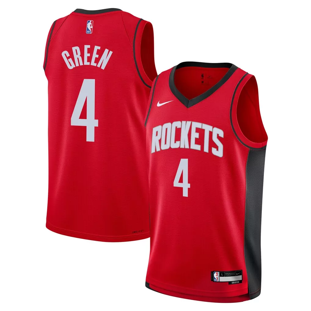 jalen green houston rockets nike unisex swingman jersey icon edition red