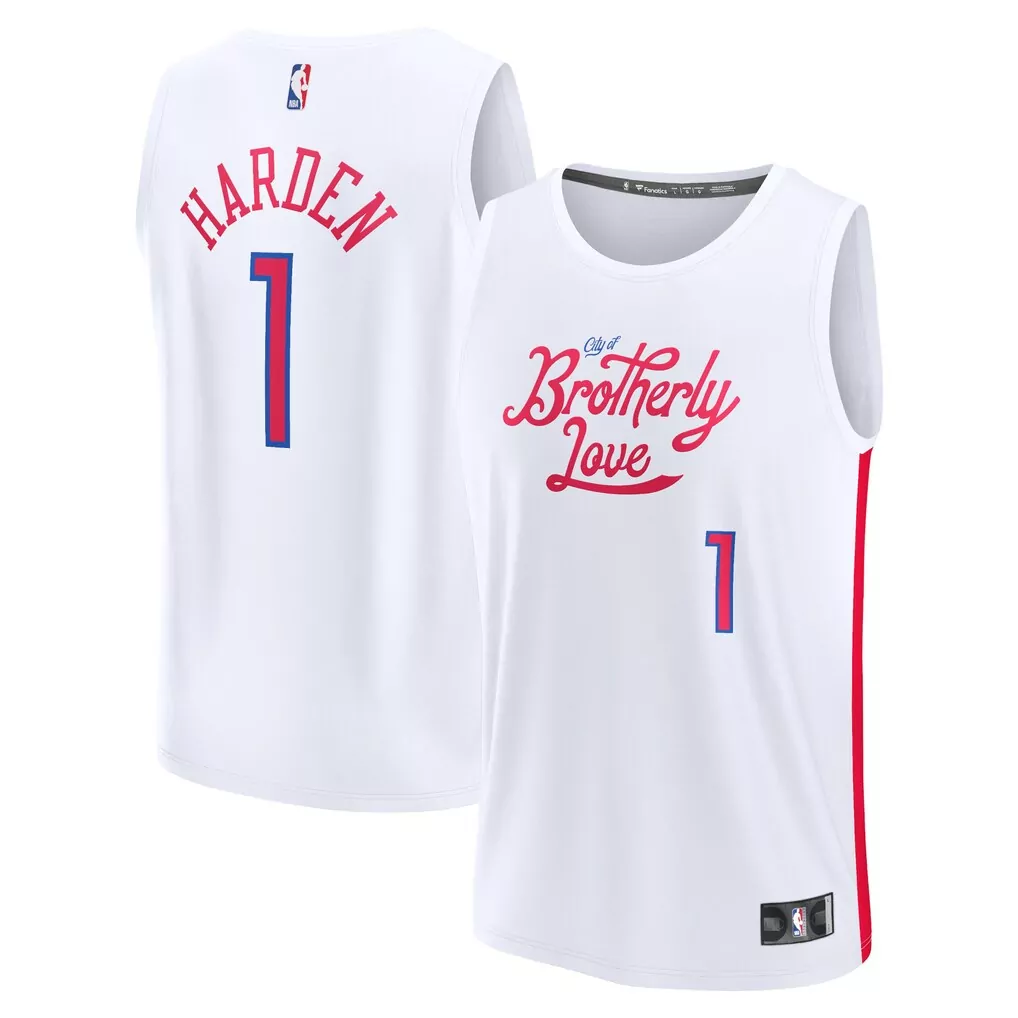 james harden philadelphia 76ers fanatics youth fast break jersey navy city edition