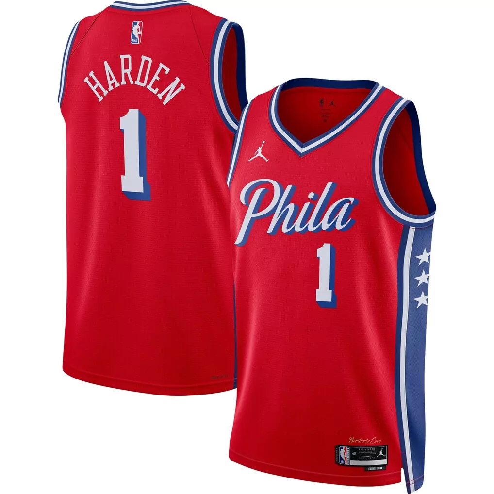 james harden philadelphia 76ers fanatics youth fast break jersey navy city edition