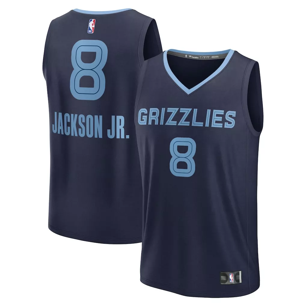 jaren jackson jr memphis grizzlies fanatics fast break replica jersey light blue statement edition