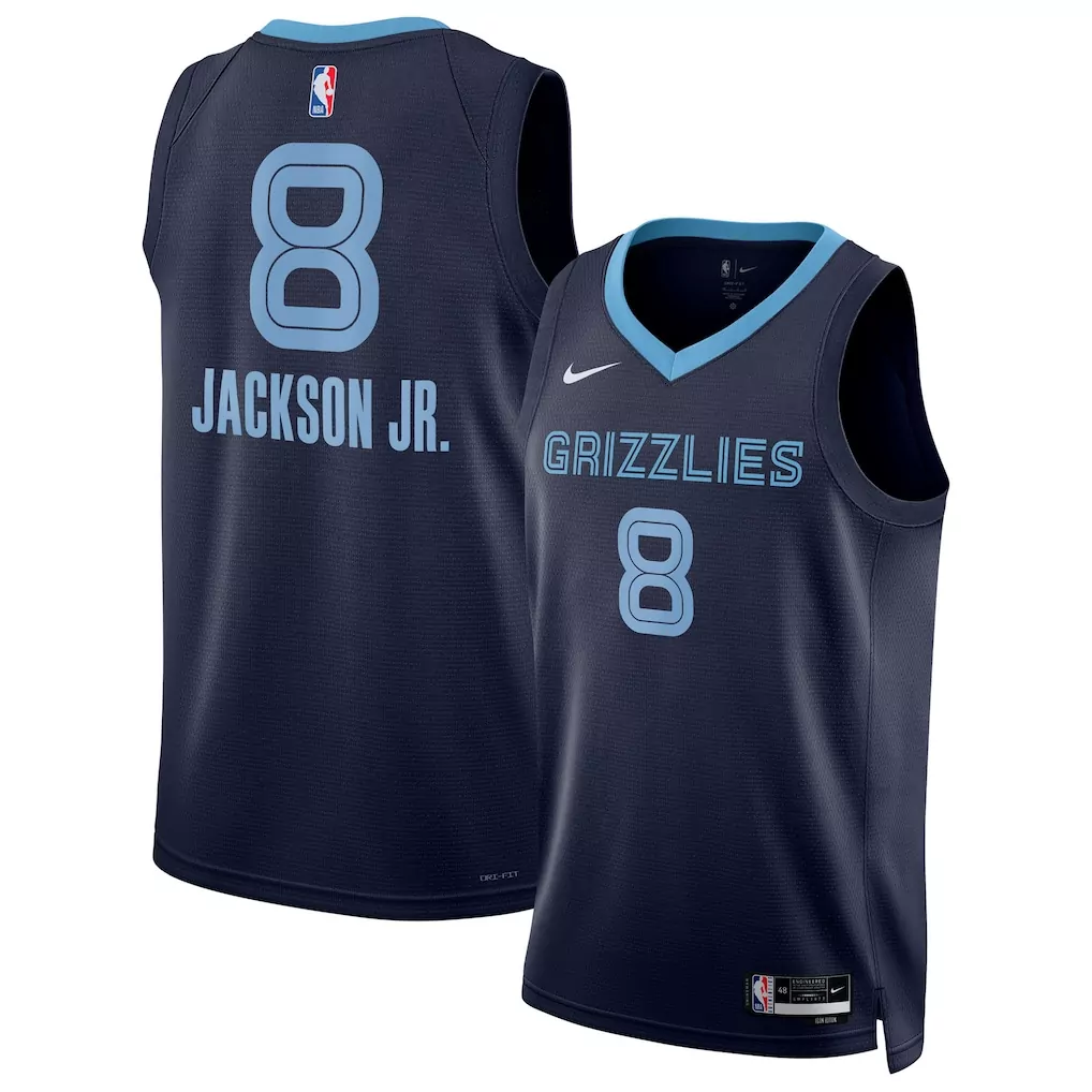 jaren jackson jr memphis grizzlies fanatics youth fast break replica jersey navy icon edition