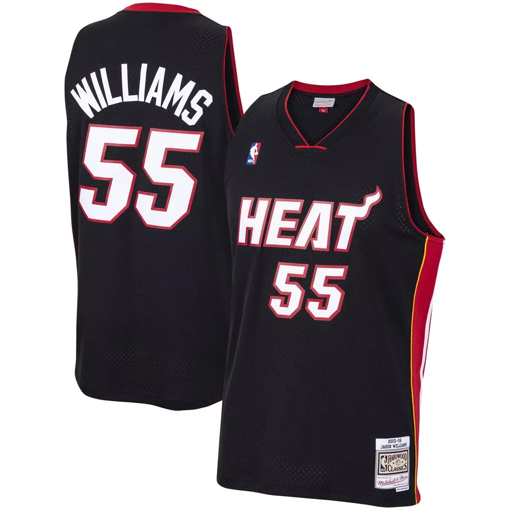 jason williams miami heat mitchell ness 2005 06 hardwood classics swingman jersey black
