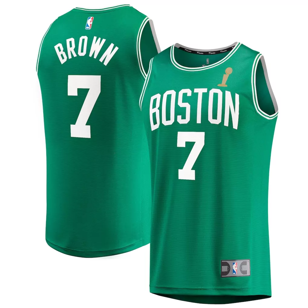 hugo gonzalez boston celtics fanatics 2025 nba draft first round pick fast break replica jersey icon edition kelly green