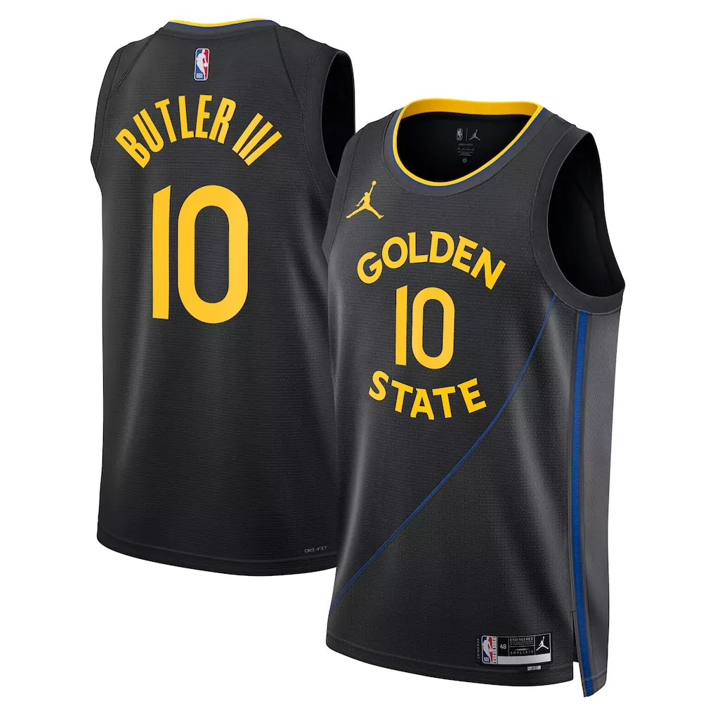 green 23 golden state warriors black jersey 2023 men s all stitched vapor jersey