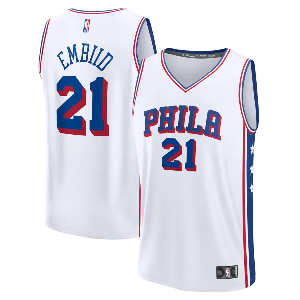 joel embiid philadelphia 76ers fanatics big tall fast break player jersey royal icon edition