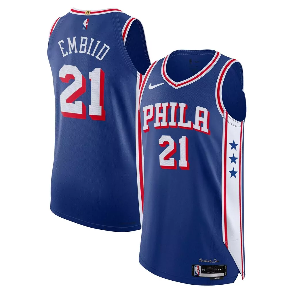 joel embiid philadelphia 76ers nike 2024 25 authentic player jersey city edition white