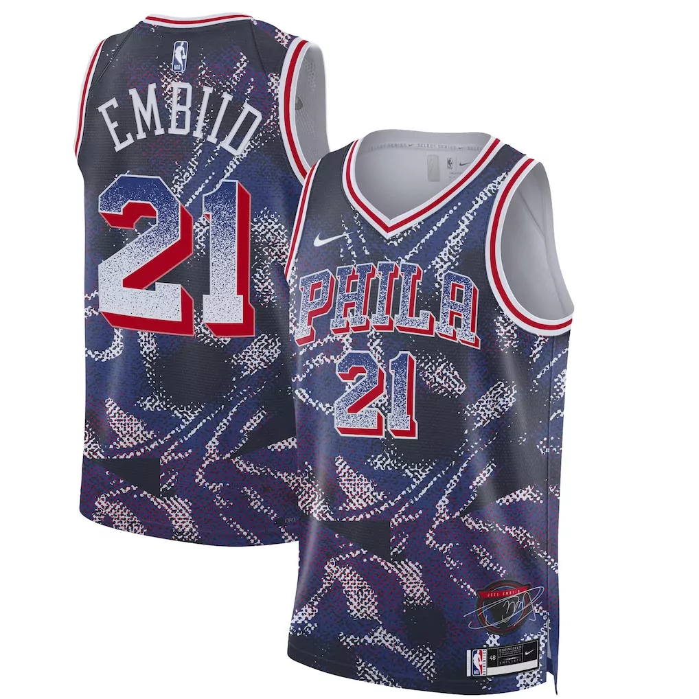 joel embiid philadelphia 76ers nike toddler 2024 25 swingman player jersey city edition white