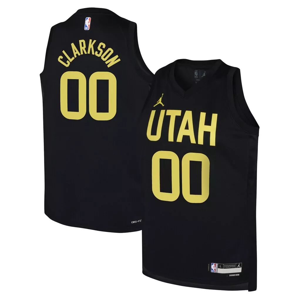 jordan clarkson utah jazz jordan brand youth swingman jersey statement edition black