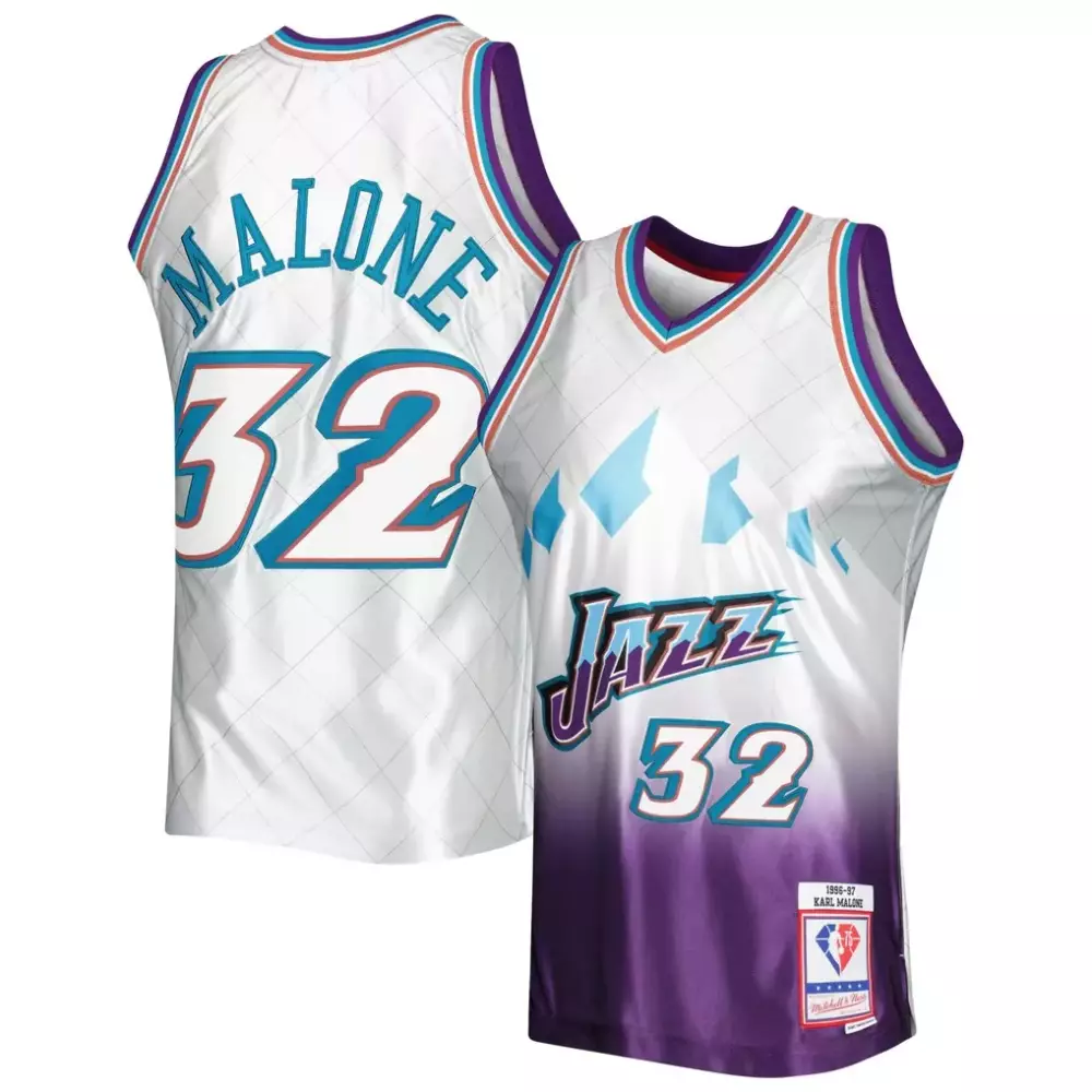 karl malone utah jazz mitchell ness 1991 92 hardwood classics swingman jersey purple