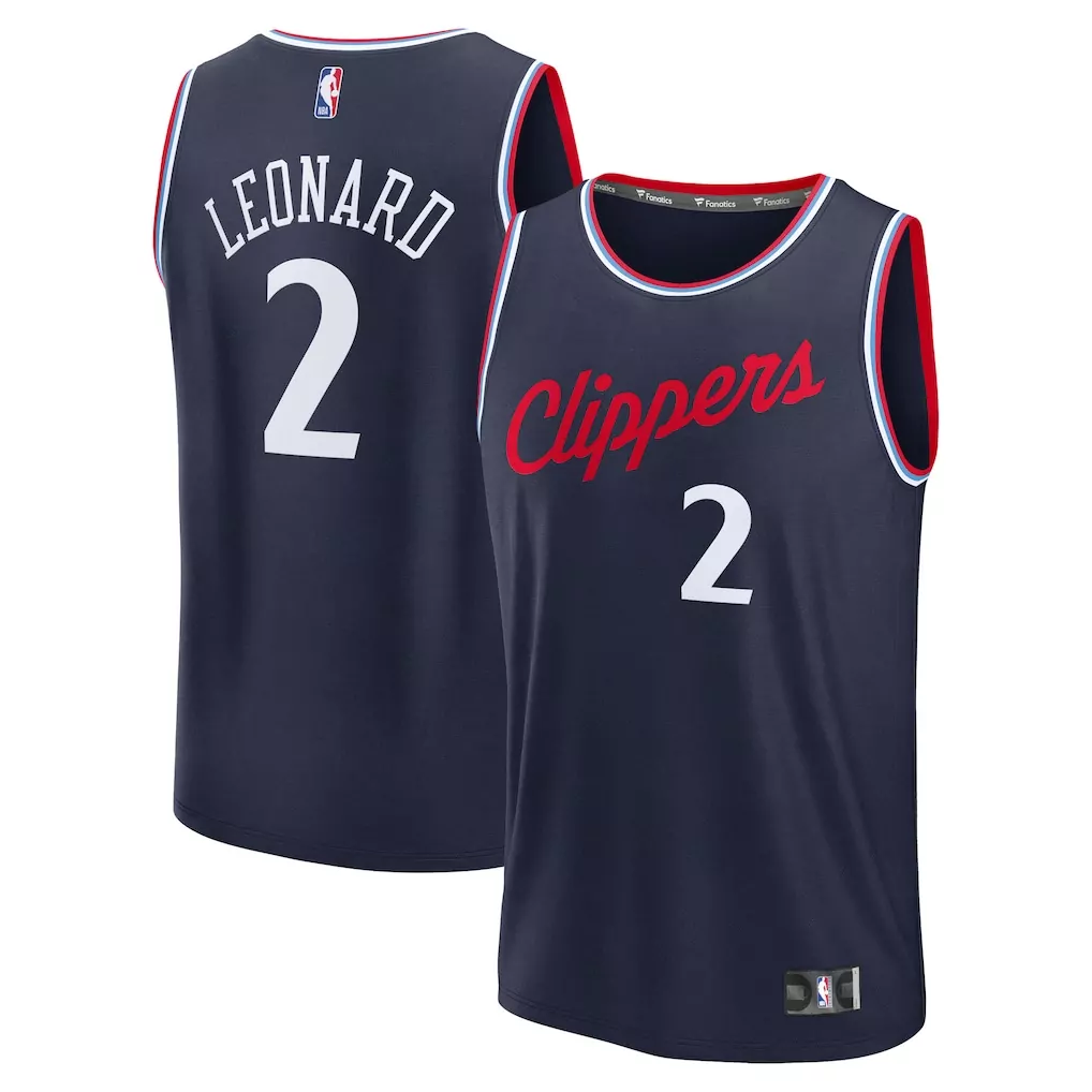 kawhi leonard la clippers fanatics fast break player jersey icon edition royal