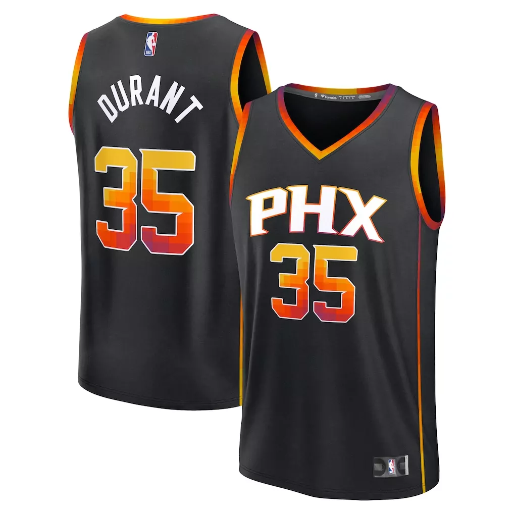 kevin durant phoenix suns fanatics fast break replica player jersey statement edition black