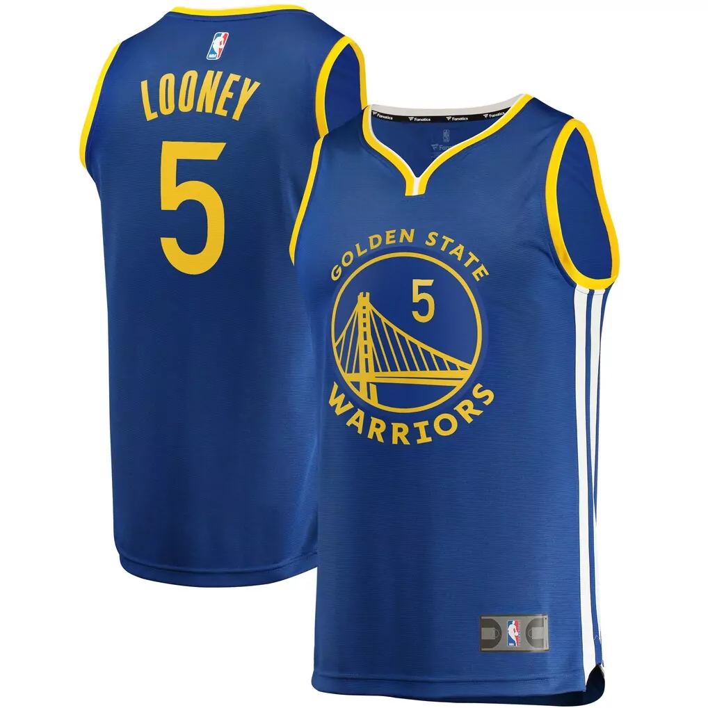 kevon looney golden state warriors fanatics fast break replica jersey icon edition blue