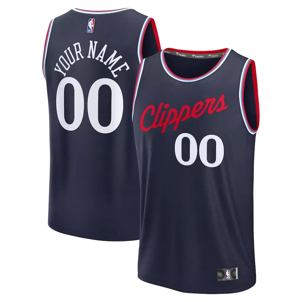 la clippers fanatics fast break custom replica jersey royal icon edition
