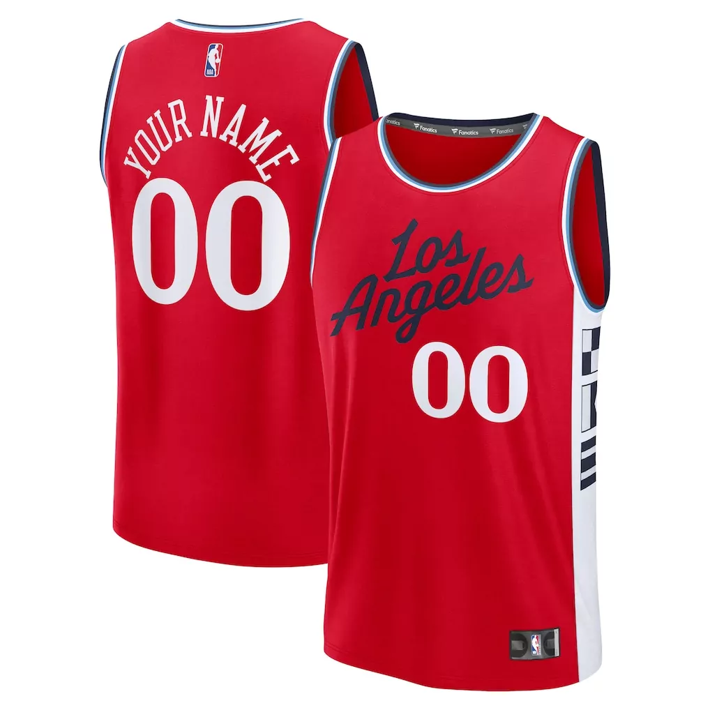 la clippers fanatics fast break custom replica jersey royal icon edition