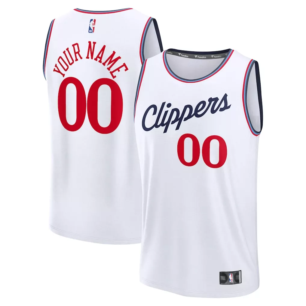la clippers fanatics fast break custom replica jersey royal icon edition