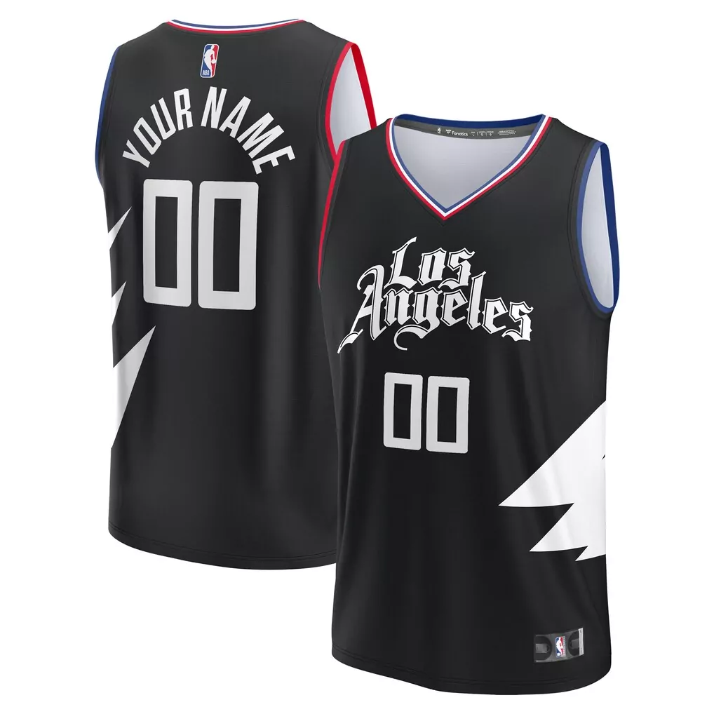 la clippers fanatics youth fast break custom replica jersey white association edition 1