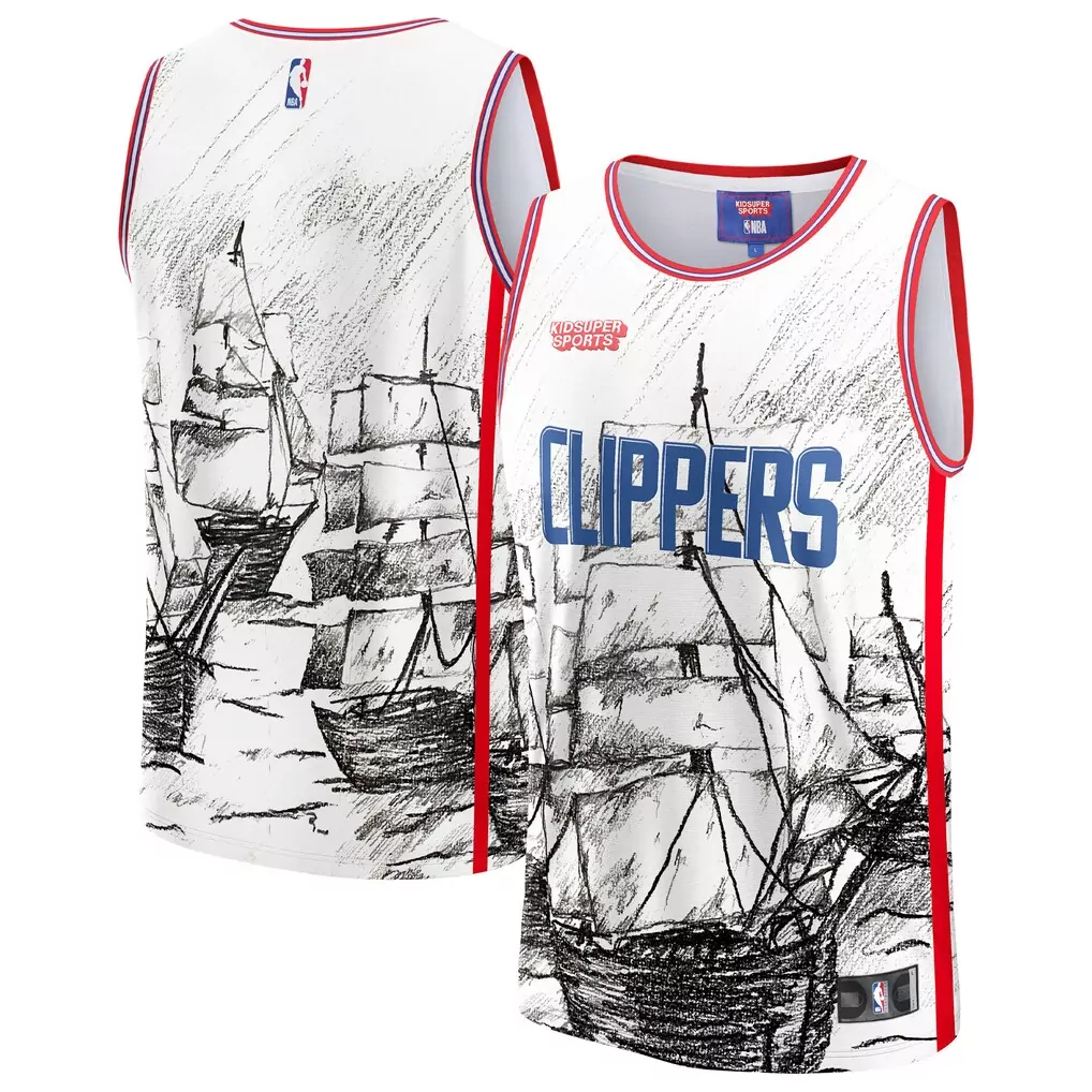 la clippers fanatics youth fast break custom replica jersey white association edition 1