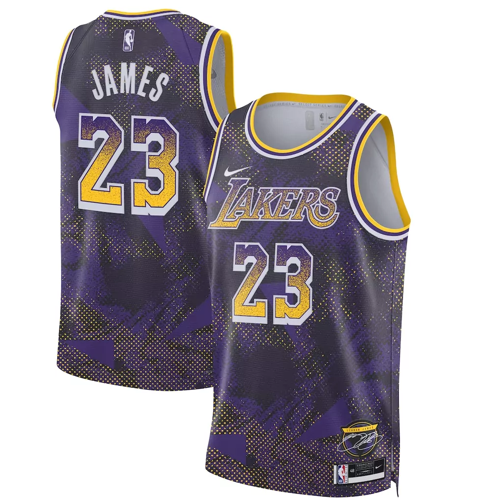 lebron james los angeles lakers nike authentic jersey icon edition gold