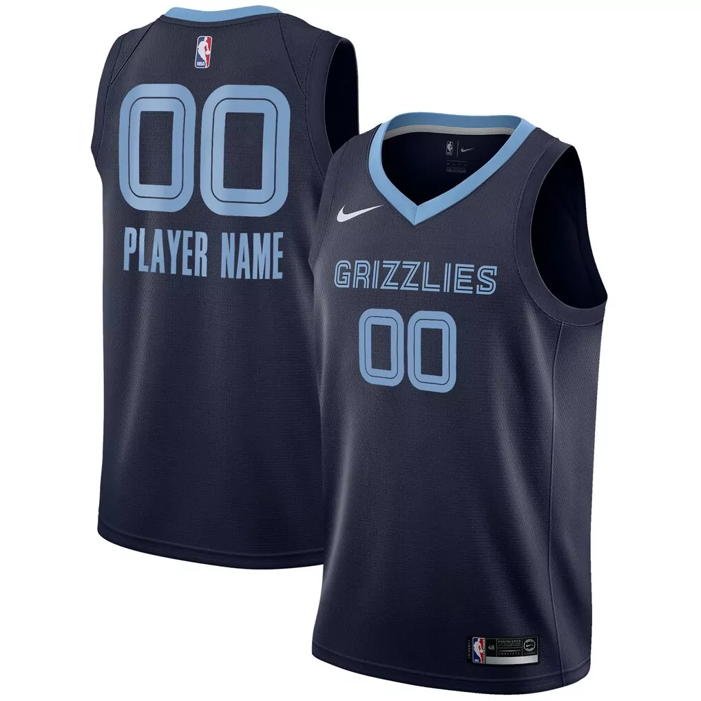 memphis grizzlies light blue stitched jersey player name 00 men s style name patch 2023