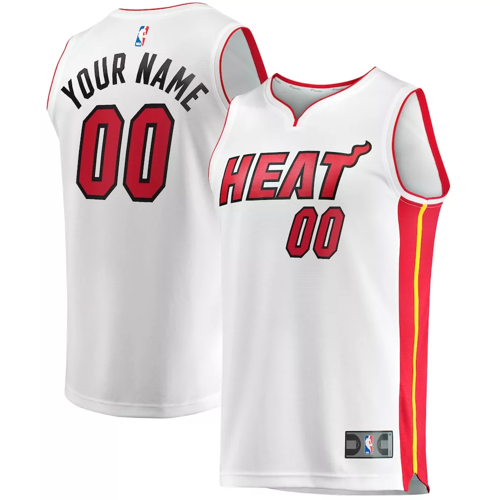 miami heat fanatics youth fast break custom replica jersey black icon edition