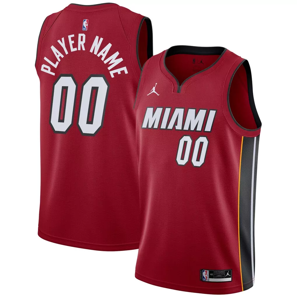 miami heat fanatics youth fast break custom replica jersey black icon edition