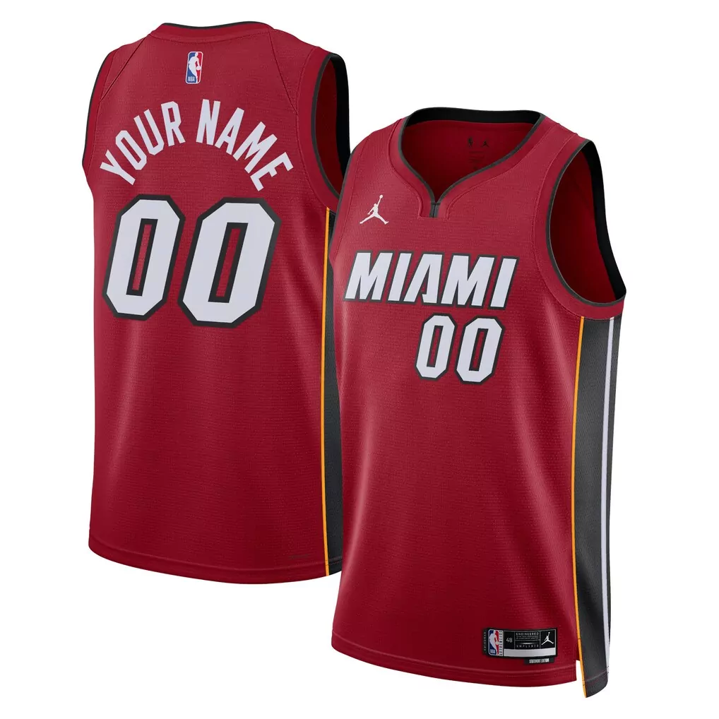 miami heat fanatics youth fast break custom replica jersey black icon edition