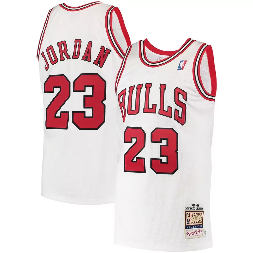 michael jordan chicago bulls mitchell ness 1984 85 hardwood classics rookie authentic jersey white