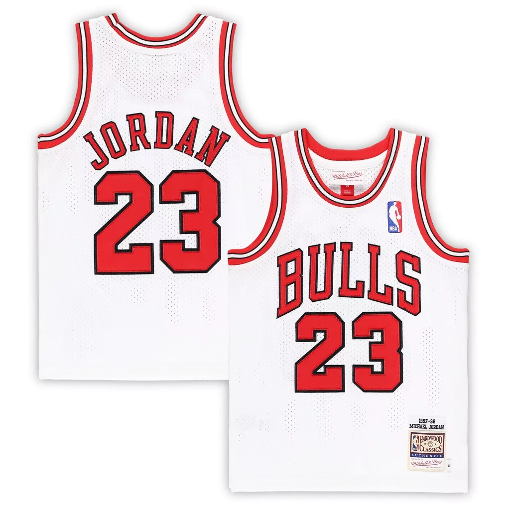michael jordan chicago bulls mitchell ness infant 1997 98 hardwood classics authentic jersey white