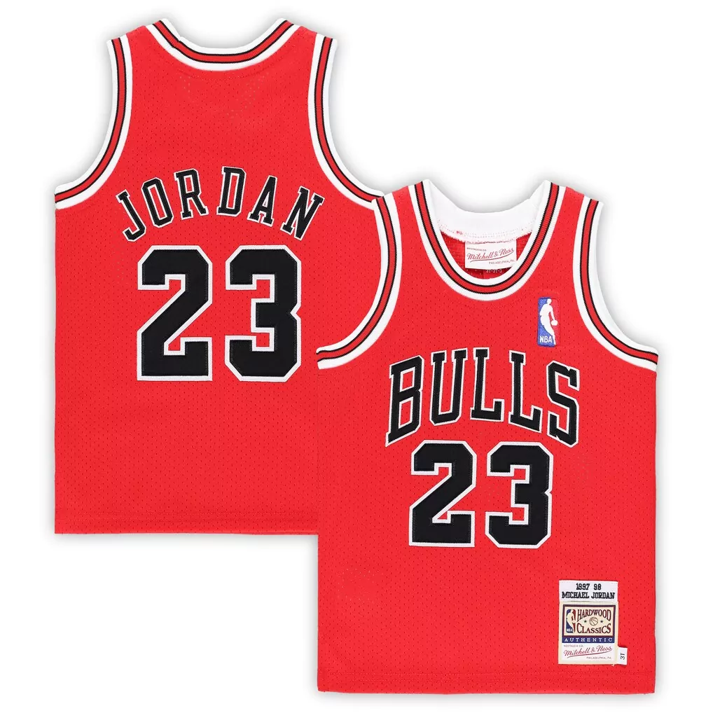 michael jordan chicago bulls mitchell ness toddler 1996 97 hardwood classics authentic jersey black