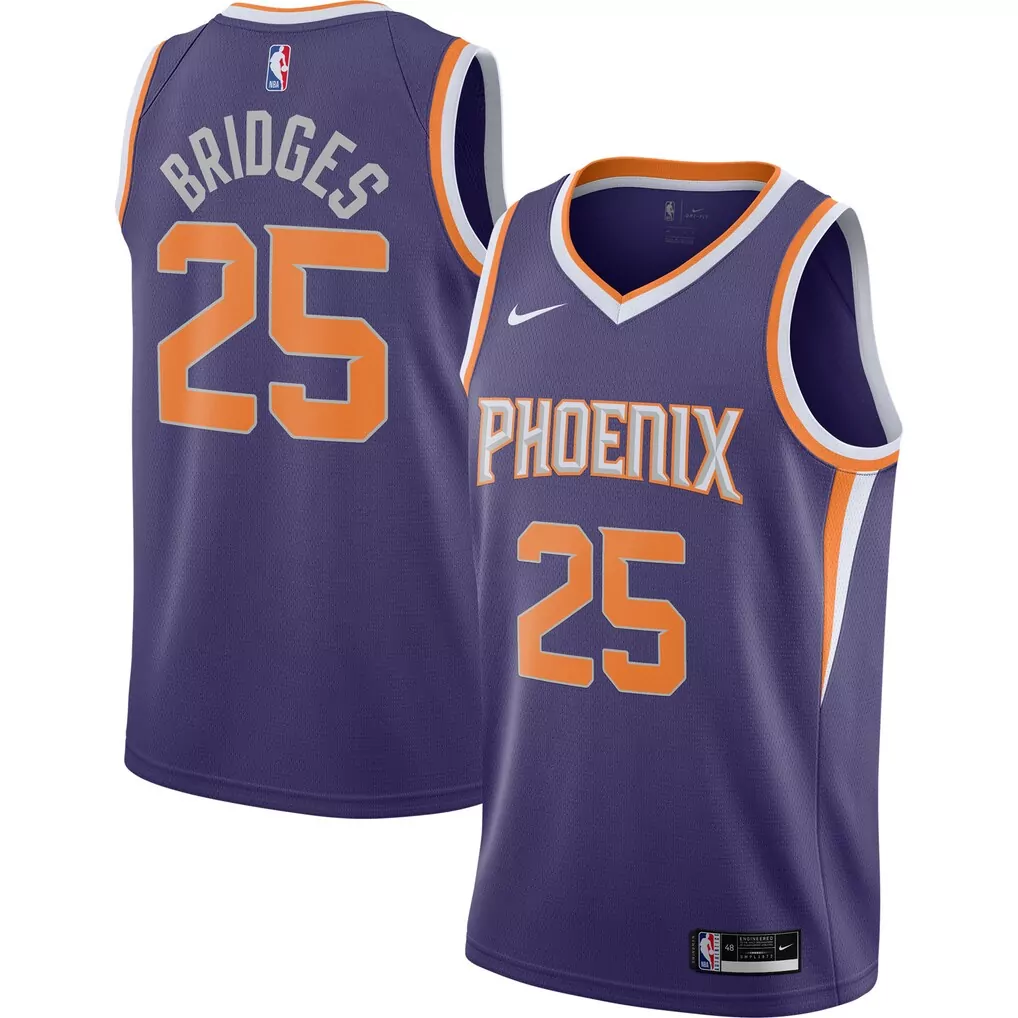 mikal bridges phoenix suns nike 2020 21 swingman player jersey icon edition purple