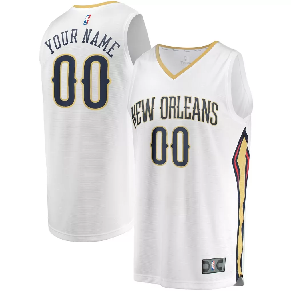 new orleans pelicans 2023 black stitched jersey your name 00 men s name patch