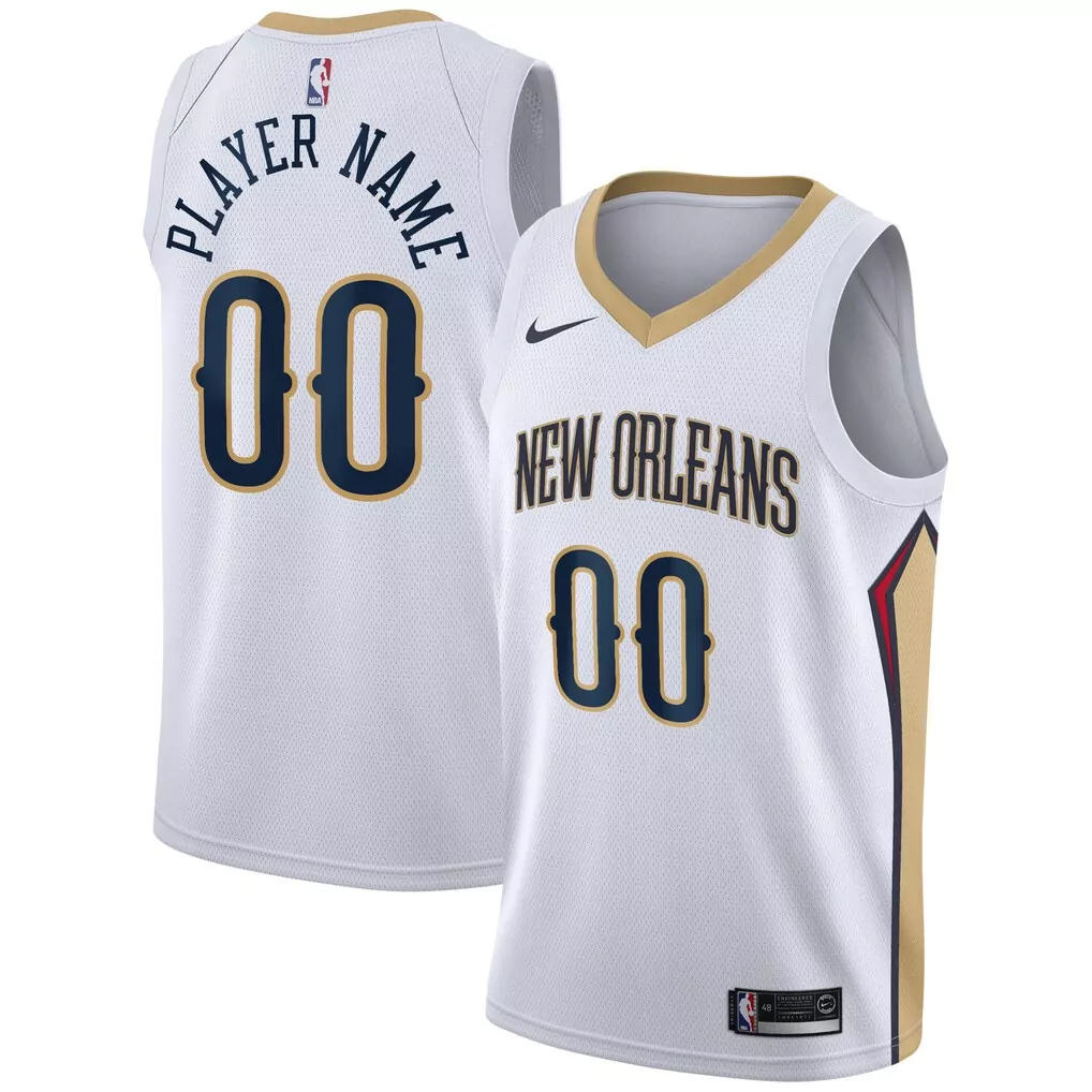 new orleans pelicans nike 2020 21 swingman custom jersey association edition white