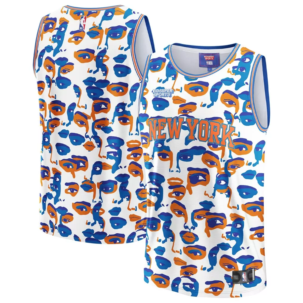 new york knicks fanatics youth fast break custom jersey association edition white