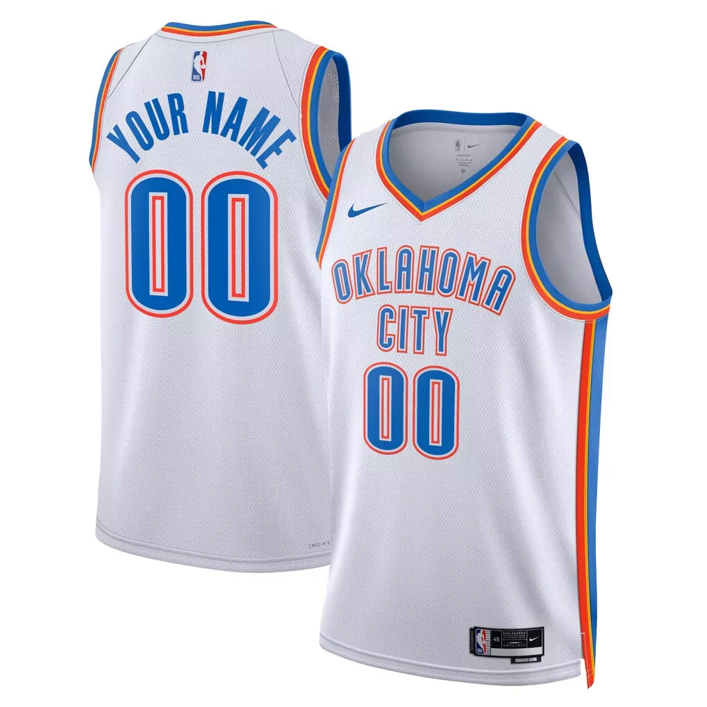 oklahoma city thunder nike custom swingman jersey icon edition blue