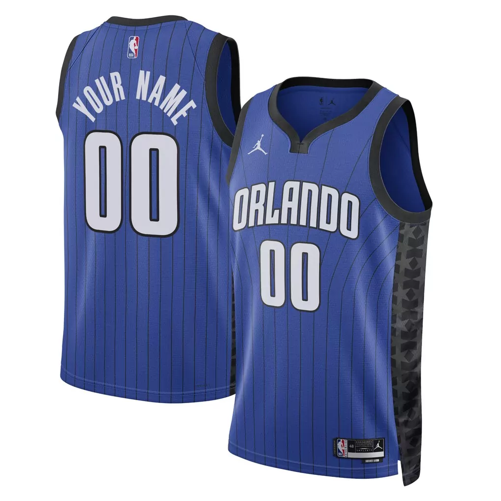 orlando magic jordan brand unisex 2022 23 swingman custom jersey statement edition royal