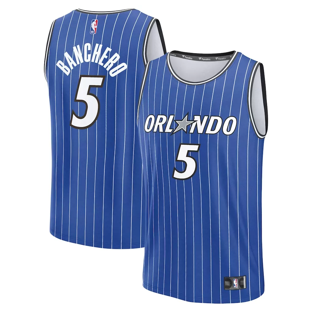 paolo banchero orlando magic fanatics youth fast break replica player jersey icon edition black