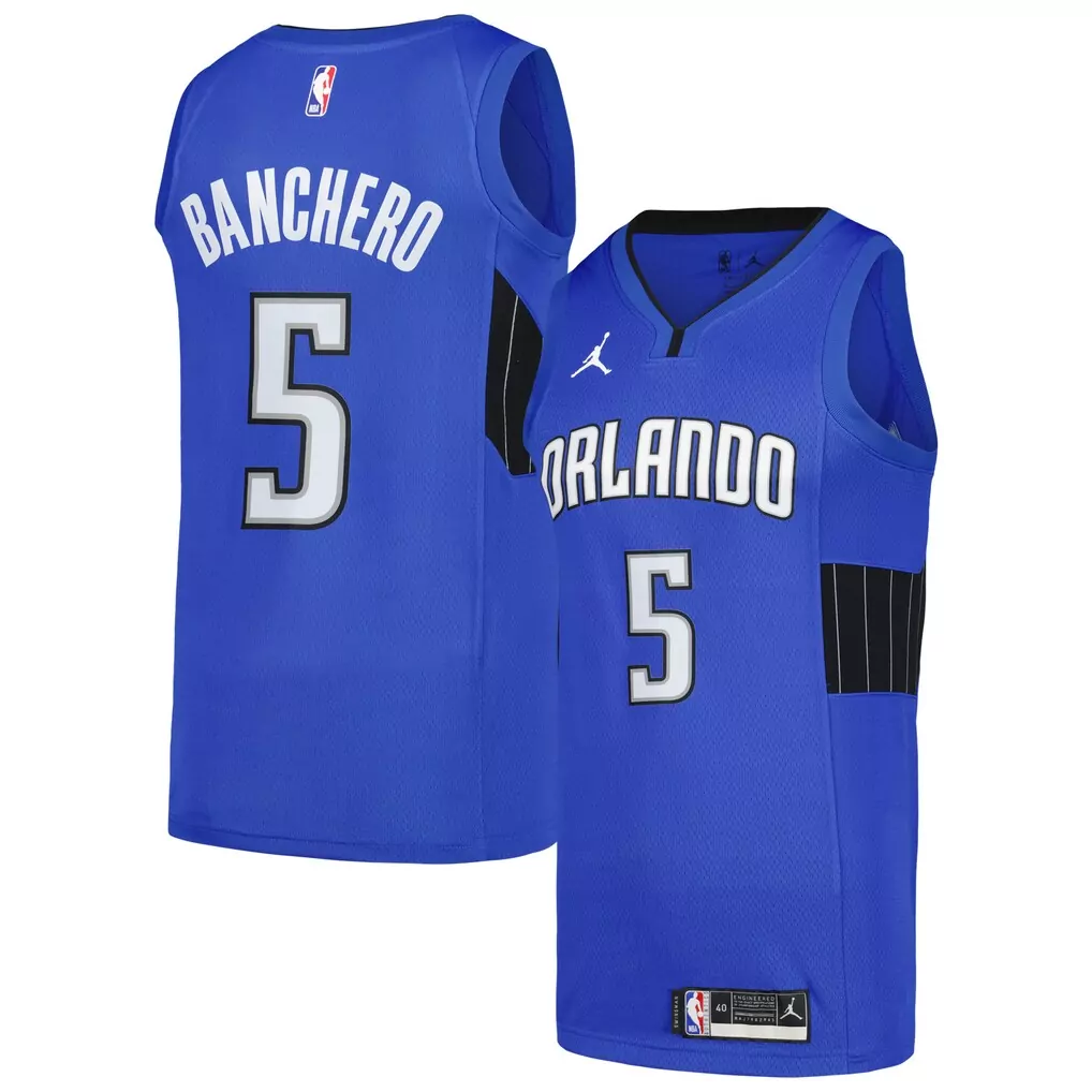 paolo banchero orlando magic fanatics youth fast break replica player jersey icon edition black
