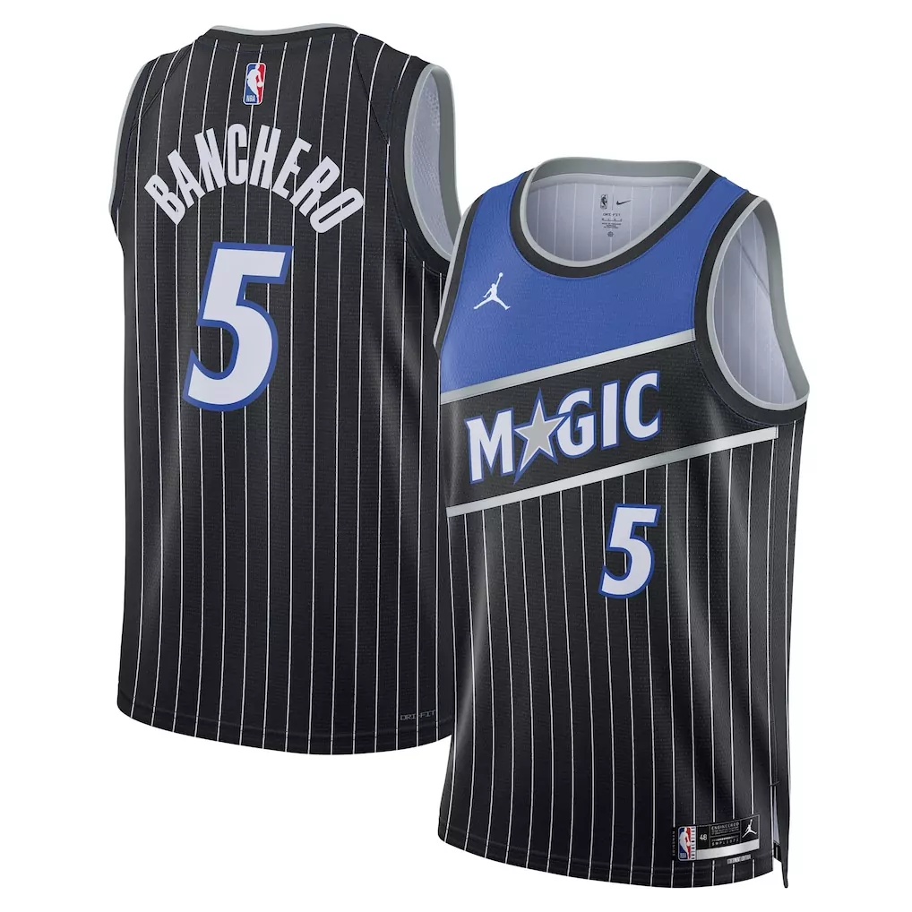 paolo banchero orlando magic fanatics youth fast break replica player jersey icon edition black