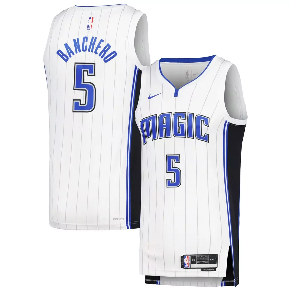 paolo banchero orlando magic nike unisex 2022 nba draft first round pick swingman jersey icon edition black