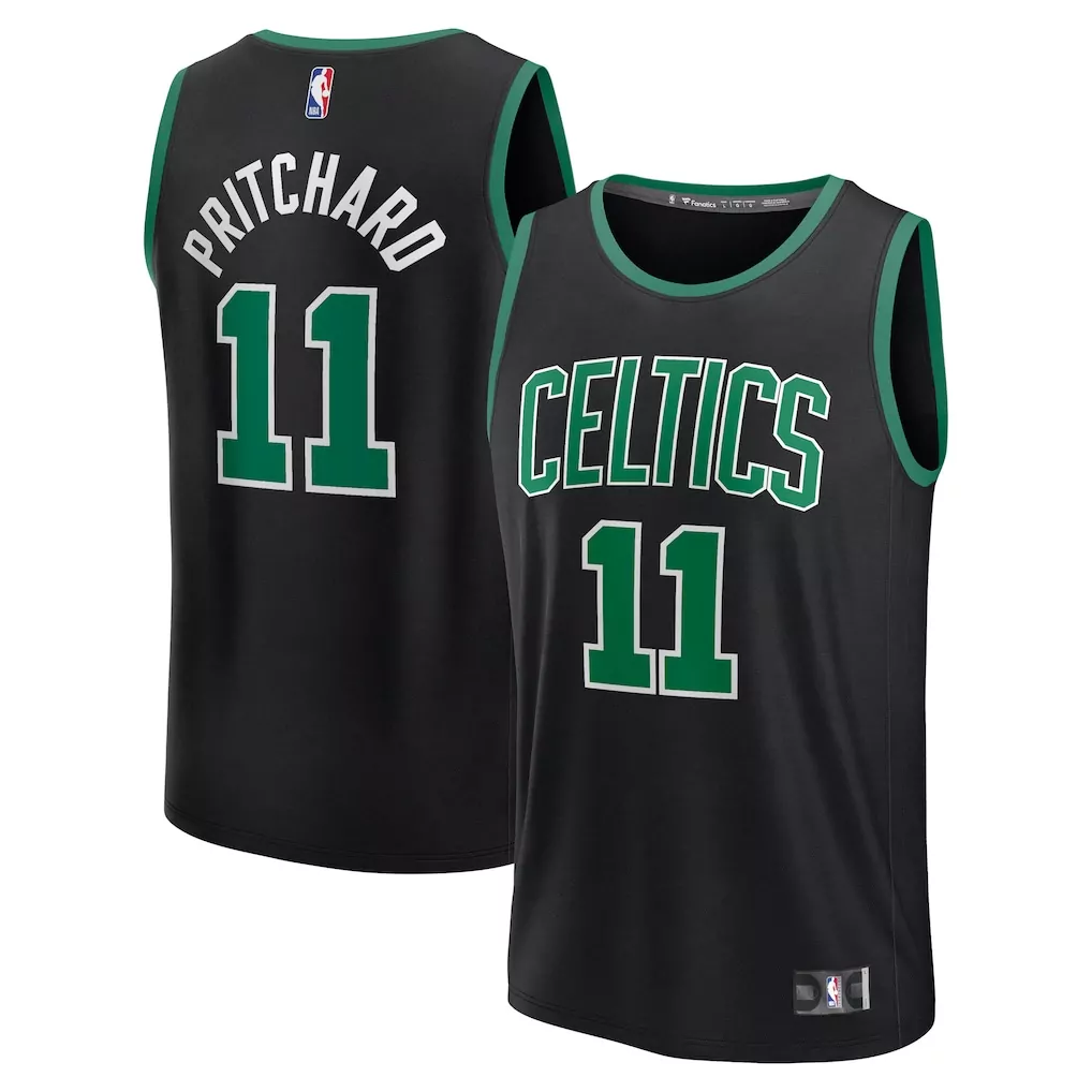 payton pritchard boston celtics fanatics fast break replica player jersey statement edition black