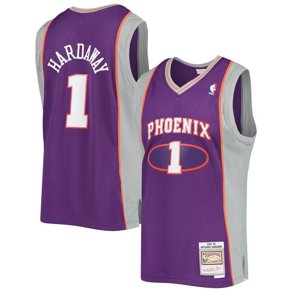 penny hardaway phoenix suns mitchell ness 2001 02 hardwood classics swingman jersey purple