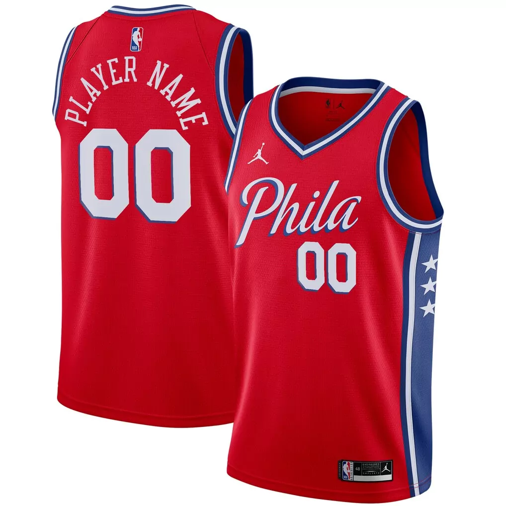 philadelphia 76ers fanatics youth fast break custom replica jersey white association edition