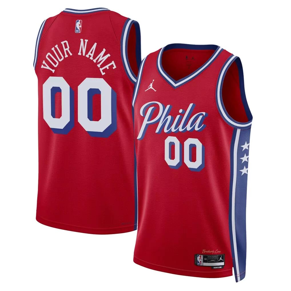 philadelphia 76ers fanatics youth fast break custom replica jersey white association edition